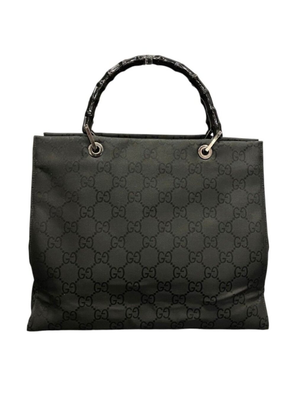 Gucci Bamboo Tote Bag GG Nylon